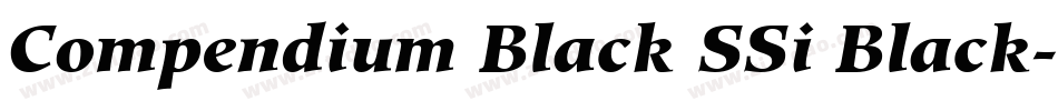 Compendium Black SSi Black字体转换